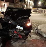 Motociclista fica ferido após colisão com carro no Centro de Arapiraca