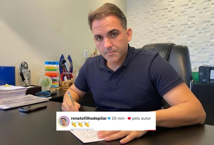 Renato Filho irrita os Calheiros após comentário de apoio a Marina Cintra nas redes