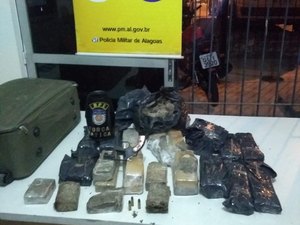 Homem é preso com 13kg de maconha enterrados em quintal de residência