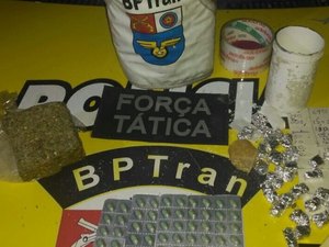 Jovem é preso com tranquilizantes, maconha e crack no bairro do São Jorge