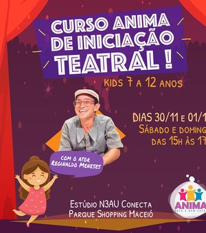 Curso de iniciação teatral kids anima férias no Parque Shopping Maceió