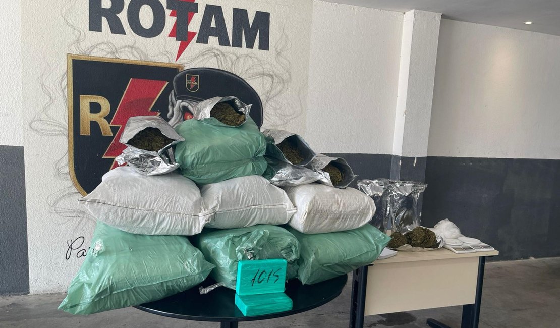 Polícia Militar apreende 80 kg de drogas em residência no bairro da Ponta Grossa