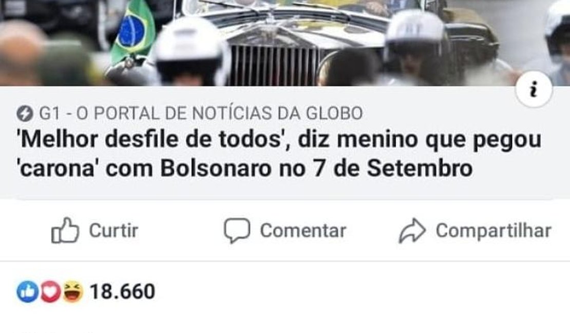 Advogados repudiam ataque de G1 a menino que desfilou com Bolsonaro