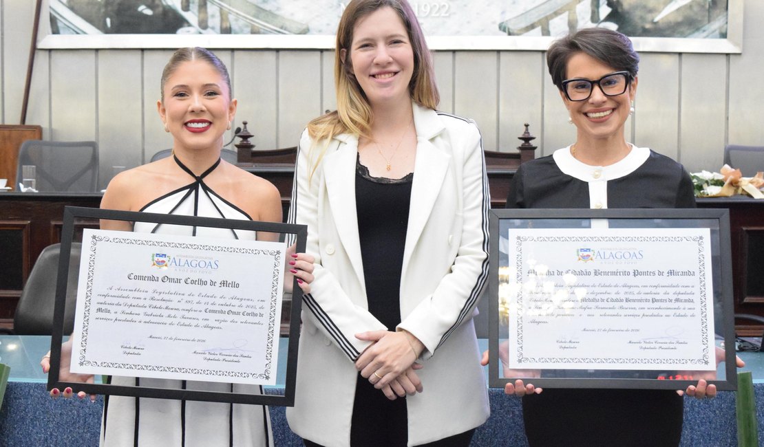 Cibele Moura entrega comendas a Gabriela Tavares e Karoline Beserra e exalta protagonismo feminino na área jurídica