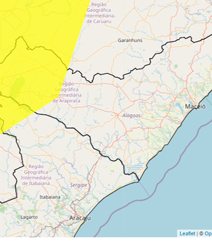 Inmet emite alerta de baixa umidade do ar em 17 municípios alagoanos do alto e médio Sertão