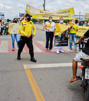 Encerramento da Campanha do Setembro Amarelo em Arapiraca contou com blitz de valorização da vida