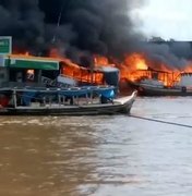 Incêndio em barcos no Amapá deixa dois feridos