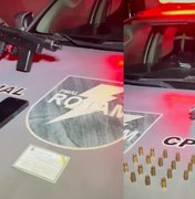Homem é preso com submetralhadora dentro do carro na parte alta de Maceió