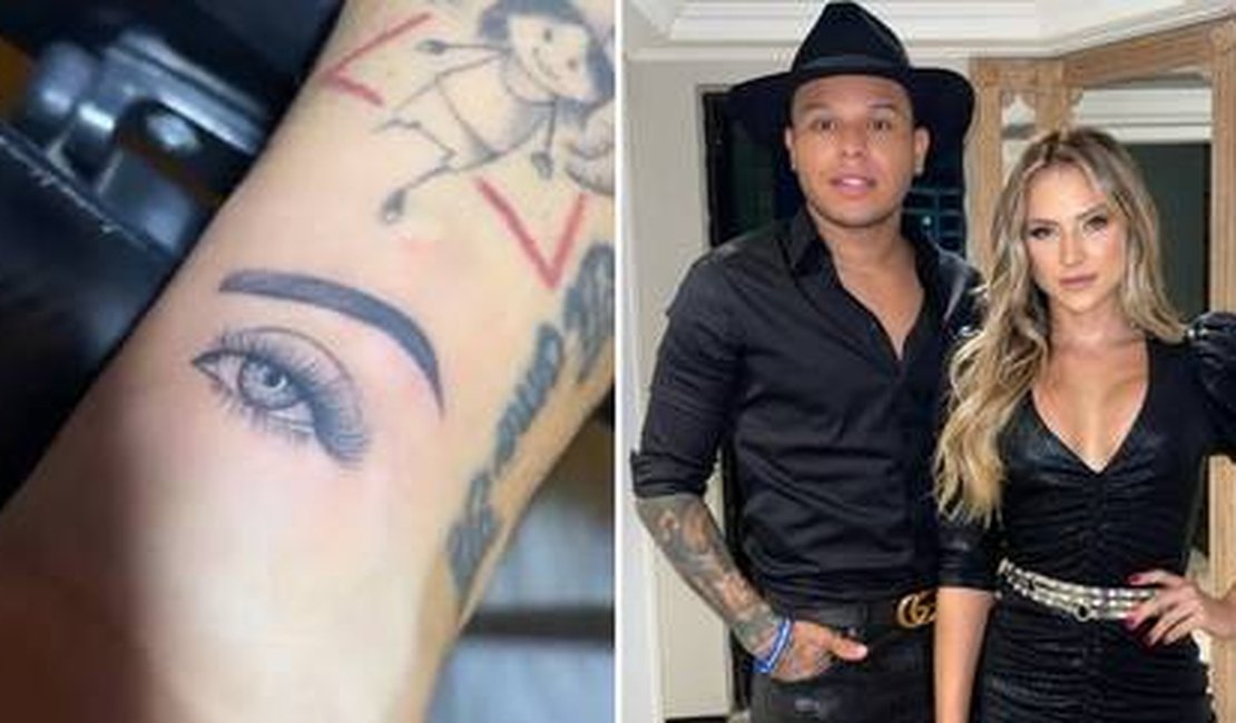 Namorando há quase 3 meses, Tierry tatua Gabi Martins no braço