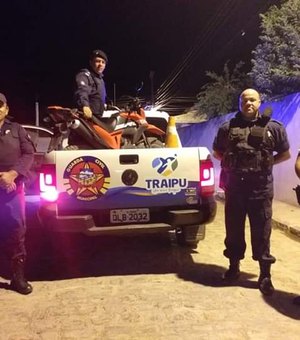 Motocicleta roubada em Girau do Ponciano é encontrada em Traipu