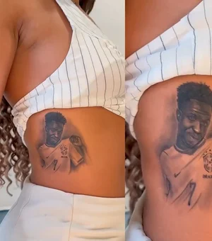 Modelo que tatuou Vini Jr é alvo de fãs de Virginia e se arrepende