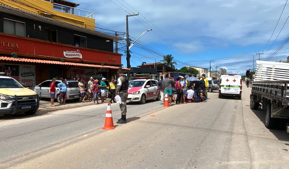 Motociclista fica ferido após colisão com carro na AL-101 Norte