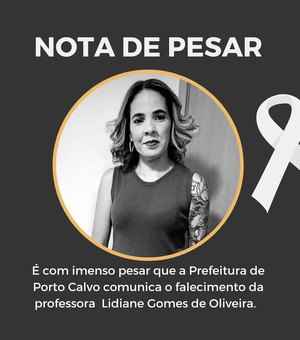 Morte de professora causa comoção em Porto Calvo