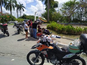 Colisão entre carro e moto deixa homem de 29 anos ferido no bairro do Canaã, em Maceió