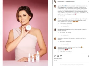 Michelle Bolsonaro usa redes sociais para vender produtos de beleza