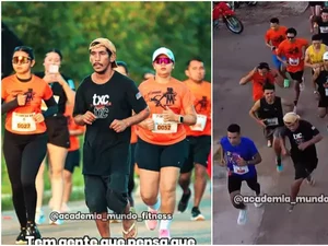 Homem embriagado e de chinelos viraliza ao completar corrida de 8km