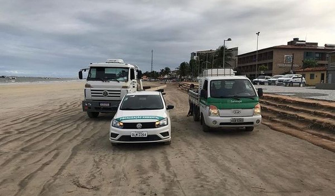 Prefeitura retira carrinhos e carrocinhas da Praia de Maragogi