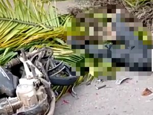 Palmeira cai em cima de motociclista na Santa Amélia em Maceió