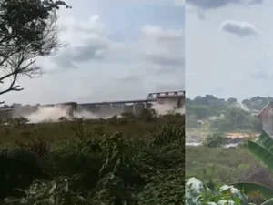 [Vídeo] Ponte entre Tocantins e Maranhão desaba e deixa uma pessoa morta