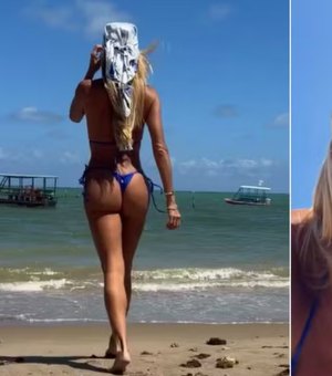 Deborah Secco se declara para o namorado em vídeo na praia: 'Você me faz rir'