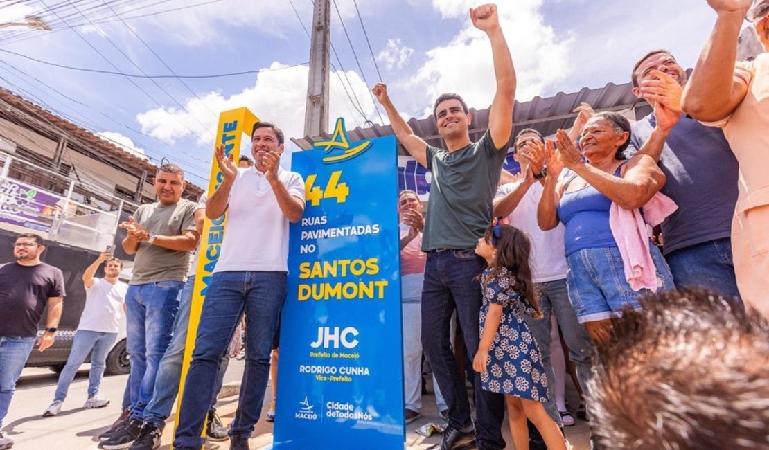 JHC leva pavimentação e infraestrutura a 120 ruas da parte alta de Maceió