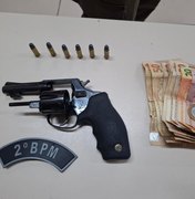 Polícia Militar flagra casal com arma de fogo durante abordagem em Murici
