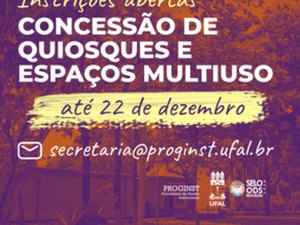 Ufal abre chamada pública para ocupação de quiosques e espaços