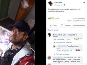 Homem que viralizou na web ao velar a mãe sozinho morre após ter o corpo queimado