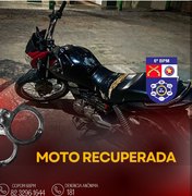 Polícia recupera em Maragogi moto roubada em Pernambuco