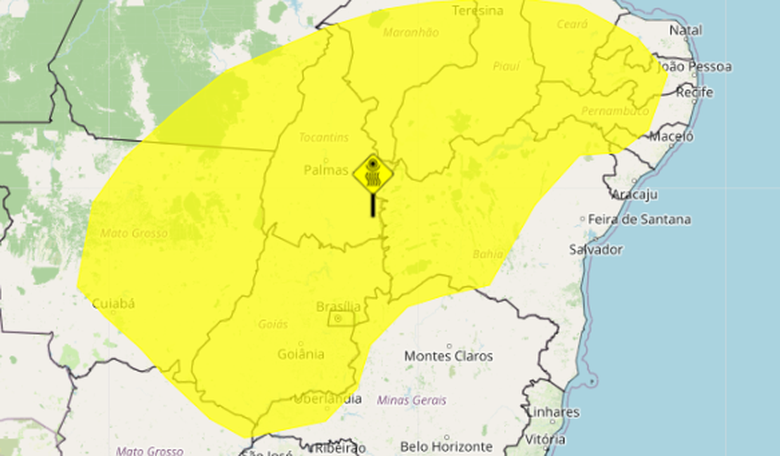 Inmet emite alerta de Baixa Umidade para 22 cidades no interior de Alagoas