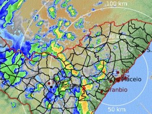 Semarh renova alerta de chuvas intensas para o interior de Alagoas até quarta-feira (4)