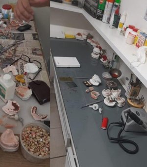 CRO-AL flagra dois laboratórios atuando ilegalmente com próteses dentárias no Benedito Bentes