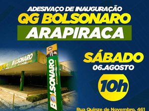 Apoiadores inauguram QG de Bolsonaro em Arapiraca