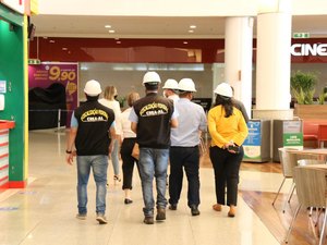 Fiscalização conclui primeiro dia de inspeções em shoppings de Maceió