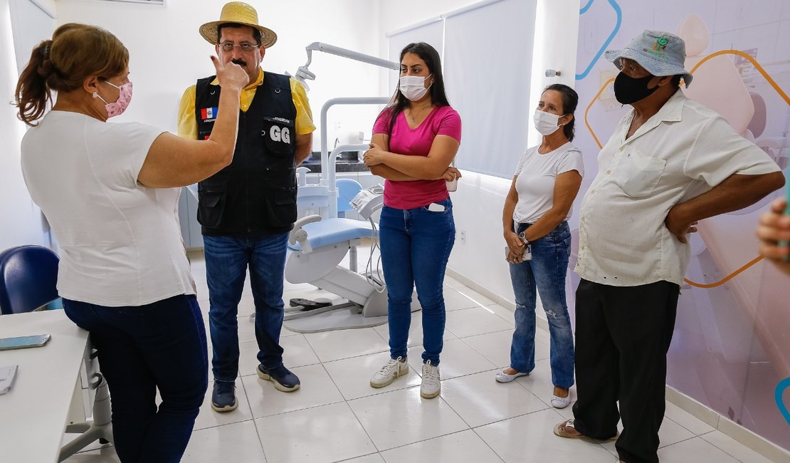 Gilberto e Gabriela Gonçalves visitam nova UBS entregue a população da Mata do Rolo