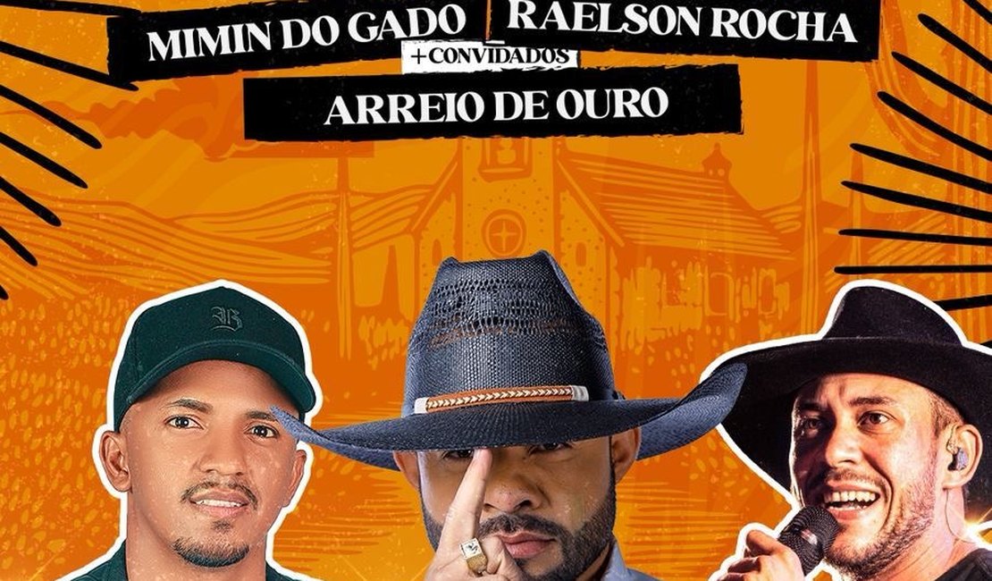 Mimim do Gado, Raelson Rocha e Arreio de Ouro comandam shows em Lagoa da Canoa