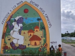 Líder quilombola Dandara do Palmares é homenageada com mural em Maragogi