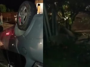 [Vídeo]  Motorista sai ileso após colidir em muro de resort, em Maragogi