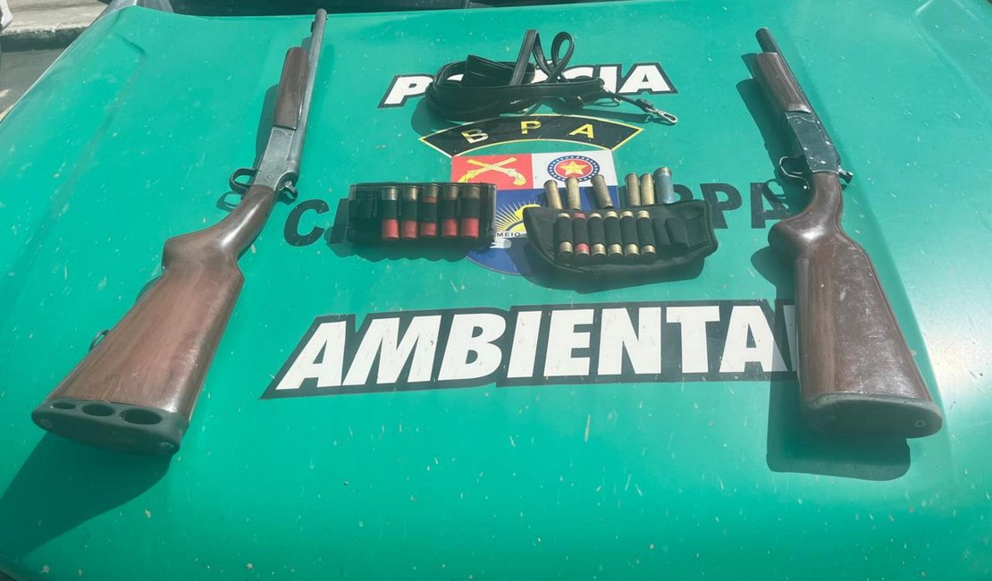 PM recolhe 11 armas de fogo e resgata cerca de 400 aves silvestres em Alagoas