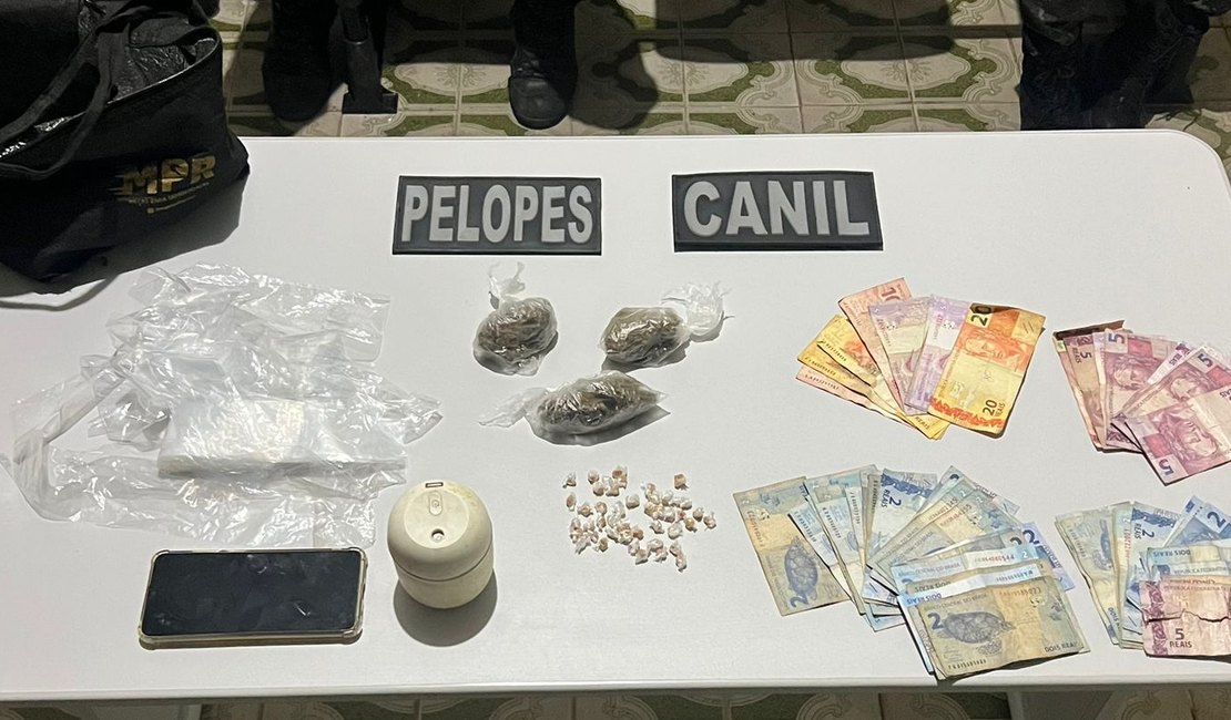 Homem é preso com maconha e cocaína escondidas em bolsa térmica em Arapiraca