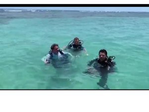 Sem manchas: presidente da Embratur mergulha nas águas do litoral Norte 