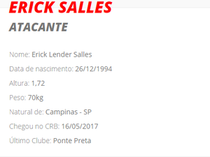 Atacante Erick Salles deixa CRB e se junta a Lúcio Maranhão em clube de Portugal 