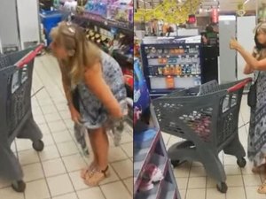 Mulher tira calcinha para usá-la como máscara