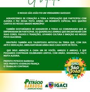 Igaci e sua verdadeira Festa Junina