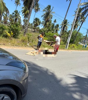 Motoqueiro fica ferido ao sofrer acidente em Porto de Pedras