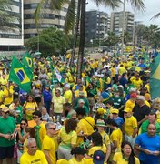 Manifestação contra o governo Lula é realizada neste domingo (1º) na orla de Maceió