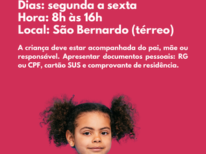 Secretaria de Saúde se Palmeira inicia vacina contra a Covid-19 para crianças de 3 anos