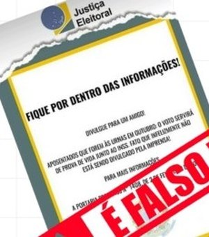 Desinformação: é falso que voto valerá como prova de vida para aposentados