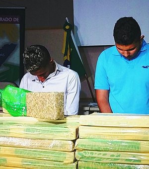 Dois jovens são presos e uma menor apreendida com 205 kg de maconha avaliada em R$ 200 mil