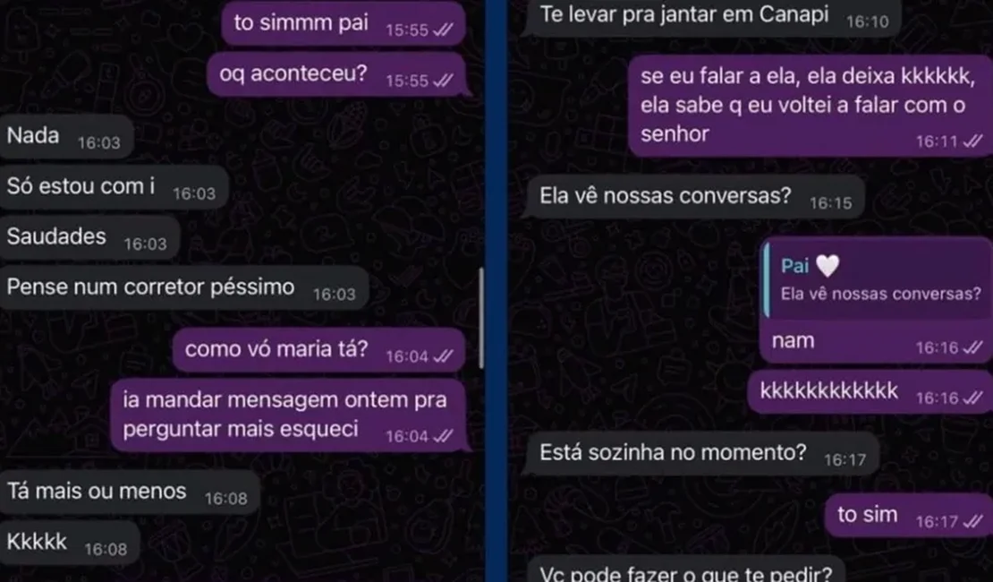 Conversas revelam investidas de advogado preso suspeito de estuprar a filha no Sertão